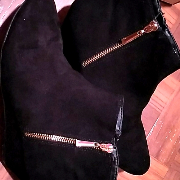 CRB girl Black Zip Up booties 5 - Picture 1 of 4